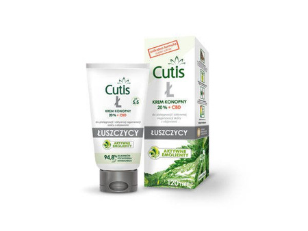 Cutis Ł Krem konopny 20% + CBD (do pielęgnacji i regeneracji skóry z objawami łuszczycy) 120 ml