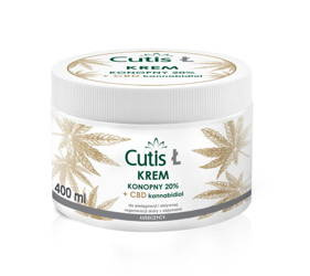 Cutis Ł Krem konopny 20% + CBD (do pielęgnacji i regeneracji skóry z objawami łuszczycy) 400 ml