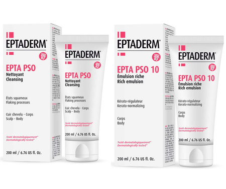 Eptaderm Zestaw do skóry gładkiej ciała 200 ml + 200 ml