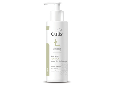 Cutis Ł Bioaktywny szampon konopny + CBD (do mycia i regeneracji skóry głowy i całego ciała z objawami łuszczycy) 200 ml