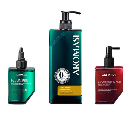 AROMASE Zestaw powiększony przeciwłupieżowy (80 ml + 80 ml + 400 ml)