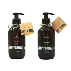 Scandia Zestaw preparatów z dziegciem do mycia skóry głowy i ciała 300 ml + 300 ml